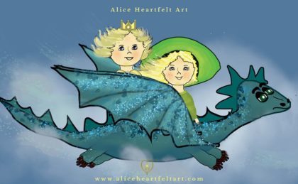 Alice Heartfelt Art - "O królewiczu, który się odważył" - ilustracja cyfrowa do bajki dla dzieci (konkurs "Piórko2019" organizowany przez sieć Biedronka.)