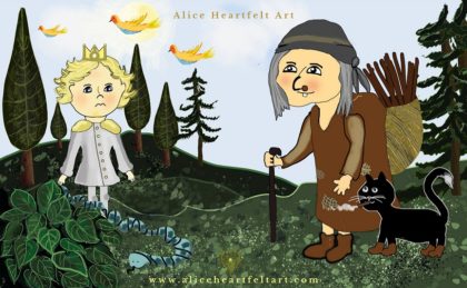 Alice Heartfelt Art - "O królewiczu, który się odważył" - ilustracja cyfrowa do bajki dla dzieci (konkurs "Piórko2019" organizowany przez sieć Biedronka.)