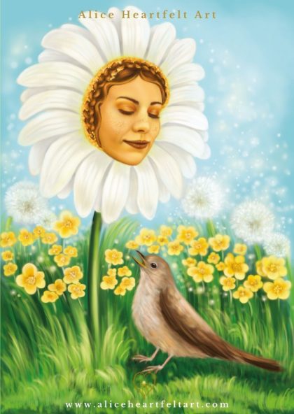 Alice Heartfelt Art - Das  Gänseblümchen - die digitale Malerei