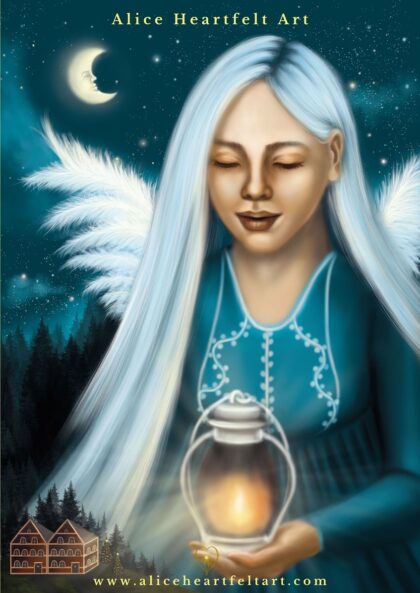 Alice Heartfelt Art - der Engel - Frohe Weihnachten 2020 - die digitale Malerei