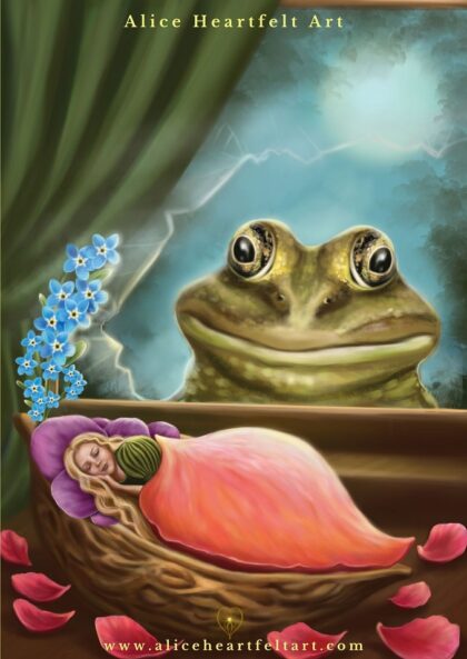 Alice Heartfelt Art - Calineczka i Żaba - ilustracja cyfrowa
