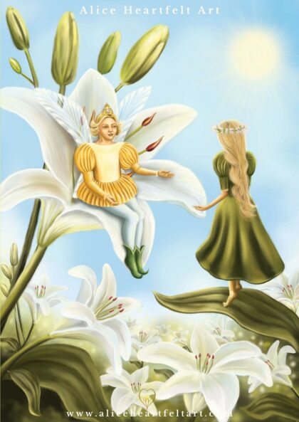 Alice Heartfelt Art - Calineczka i Król Elfów - ilustracja cyfrowa