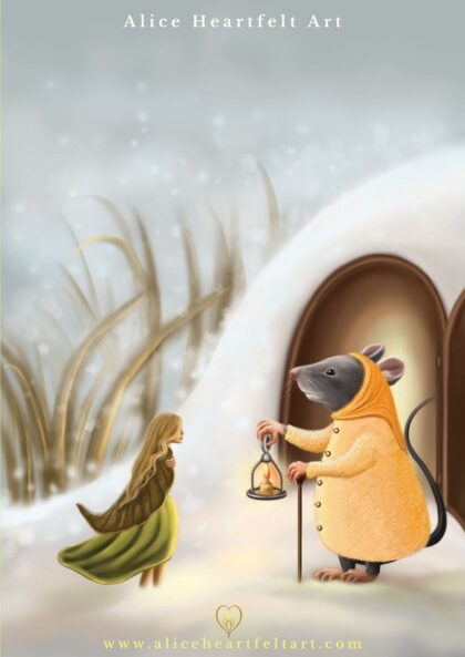 Alice Heartfelt Art - Calineczka i Mysz - ilustracja cyfrowa