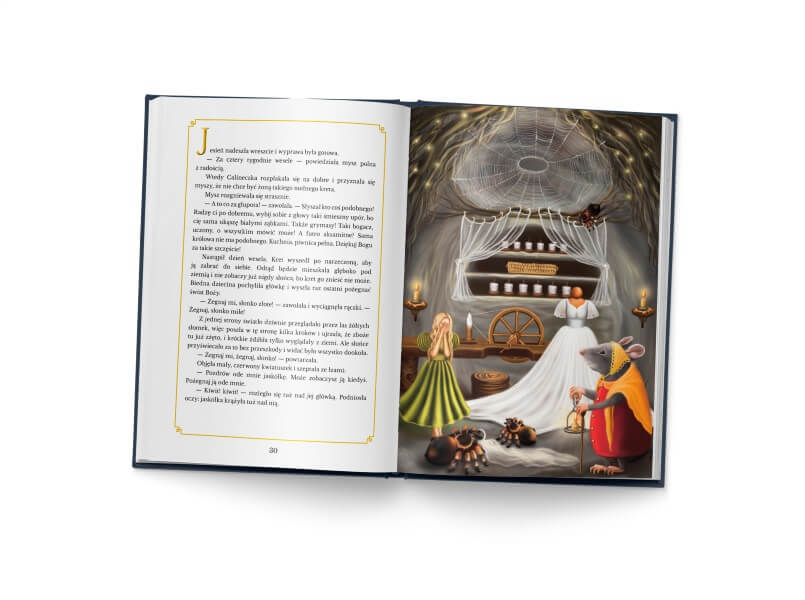 Calineczka - Hans Christian Andersen - ilustracje Alicja Zawada - produkt - książka otwarta - 30